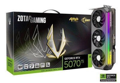 ZOTAC GAMING GeForce RTX 5070 Ti AMP Extreme INFINITY 16GB GDDR7 Grafikkarte ...