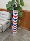 #5473Vintage  Marvy Porcelain Barber Pole Sign 48" Look Better Barber Shop