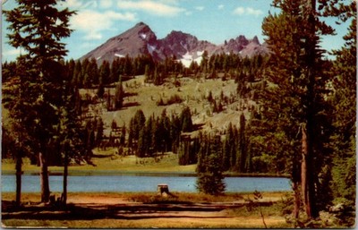 Broken Top Mountain Todd Lake Oregon Cascade Range Vintage Postcard