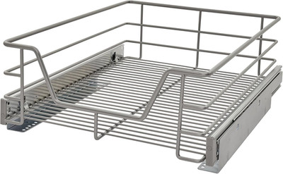 32100 Premium 14.5-Inch Wide Kitchen Single Tier Cabinet Pull Out Basket, Platin