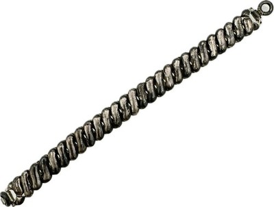 Vintage Loop Ends Men's Wristwatch Band Sterling Silver Top Caps Stretch