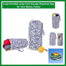 Portable Large Yarn Storage Organizer Bag for Yarn Skeins, Flower