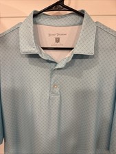 Hickey Freeman Golf Polo Shirt Size Large Aqua Blue