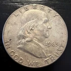 1963 Benjamin Franklin Silver Half Dollar No Mint Mark