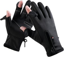 Women's Men's Winter Gloves, Cold Weather Warm Medium, Black
