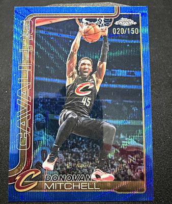 Topps 2026 NBA Donovan Mitchell Cleveland Cavaliers Topps Chrome Blue 19 020/150