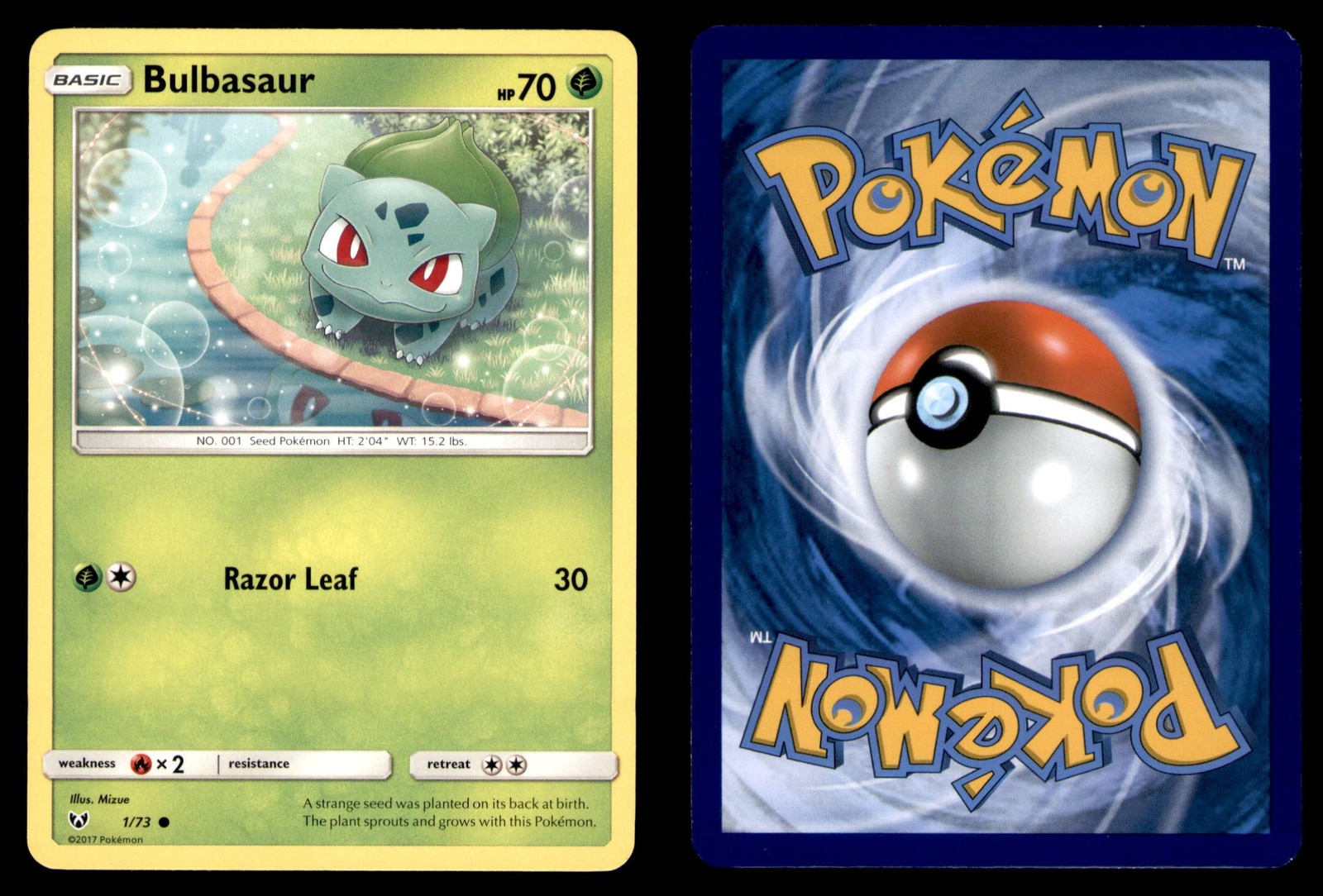 Pokemon Shining Legends Bulbasaur 1/73 2017 Common