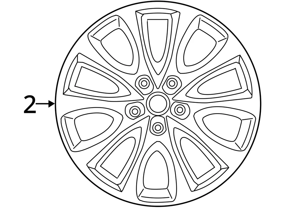 Wheel Aluminum 18x7 Machined Face Fits 19-22 MAZDA CX-3 820018 - Image 3 of 4