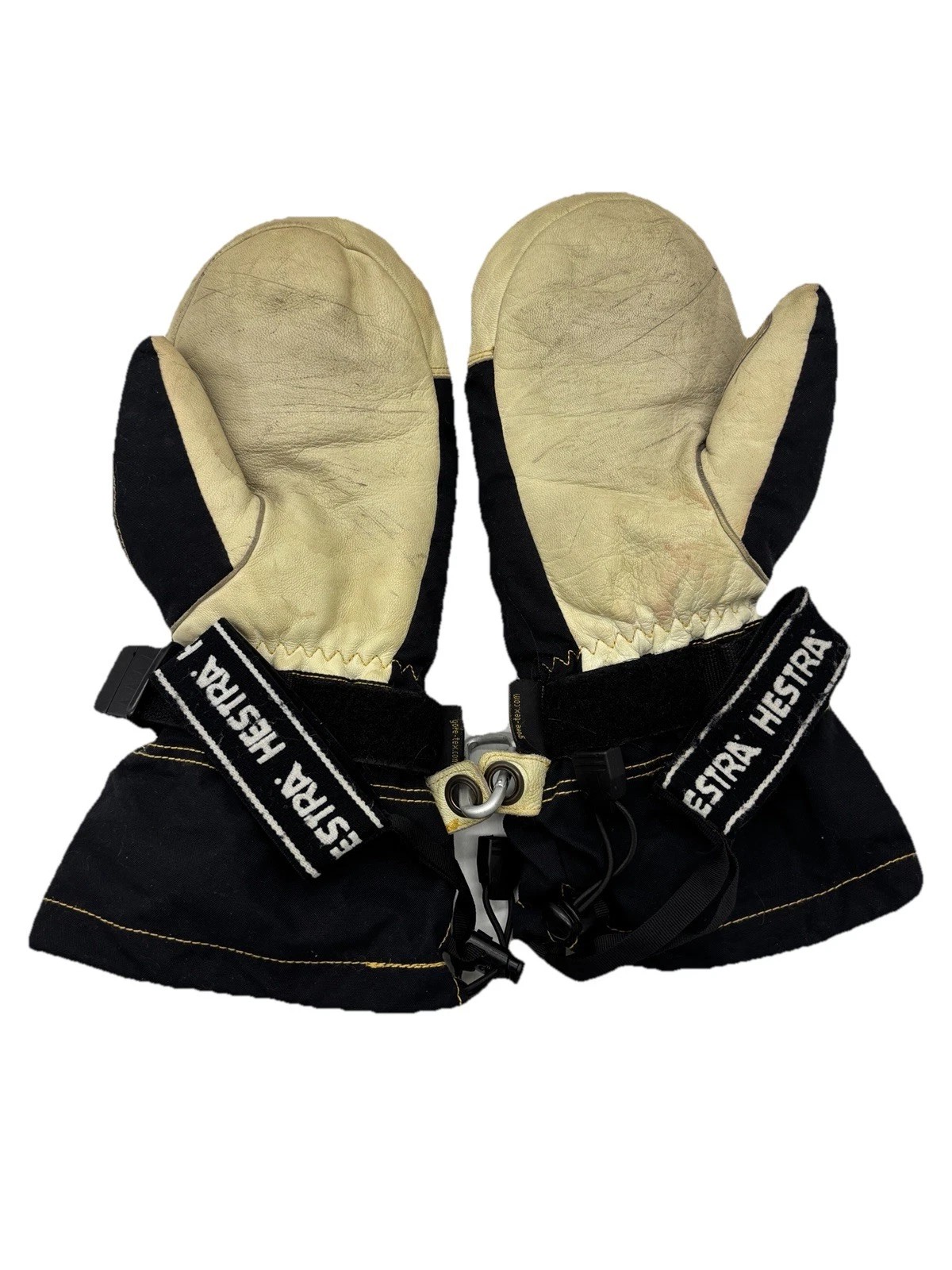 Hestra Gloves Army Goat Leather GORE-TEX Mens Size 9 Black Skiing Winter