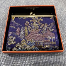 Vintage New Japan Japanese Coin Purse Shuneup Silk Clasp Purse Collectible