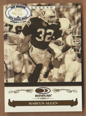 MARCUS ALLEN 2006 Donruss PROMO Pop Warner Super Bowl #6 Oakland Raiders Card!