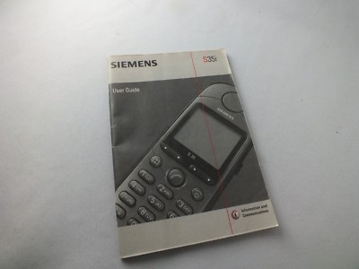 Original Siemens S35 S35i Manual Bedienungsanleitung Englis User Guide Anleitung
