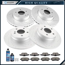 Ceramic Brake Pads And Rotors Front Rear For Mercedes-Benz C250 C300