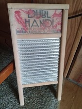 Vtg "Dubl Handi Washboard Co Columbus Ohio Wash Board Lingerie Silks 18" X 8.5"