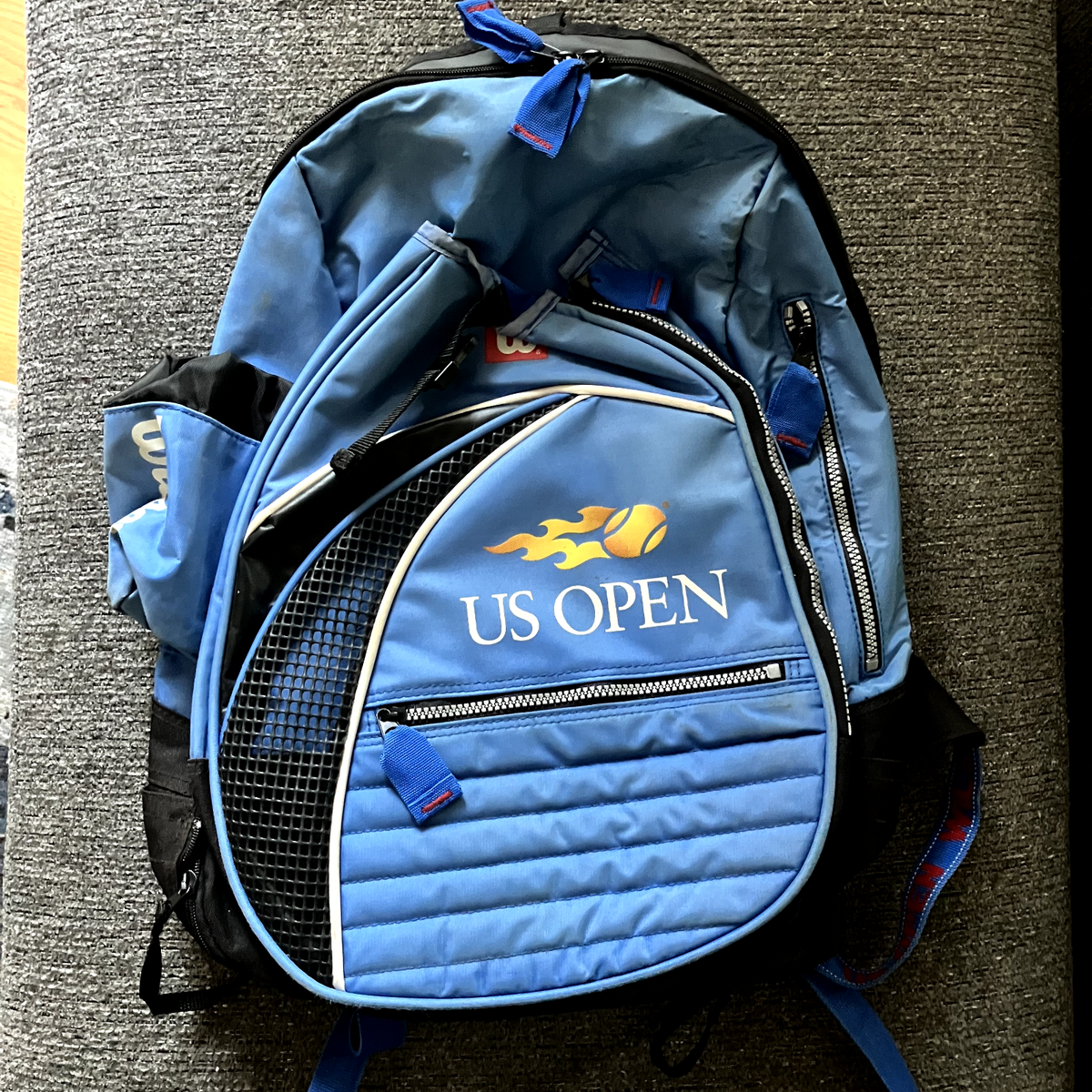 Vintage Wilson US Open Tennis Backpack Light Blue ~19