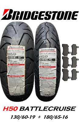 BRIDGESTONE BATTLECRUISE 130/60-19 FRONT 180/65-16 REAR TIRE HARLEY STREET GLIDE