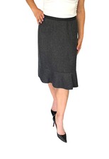 MARNI WINTER EDITION 2013 GRAY PLAID FLUTED FLUTTER HEM WOOL SKIRT SZ 40 4/6
