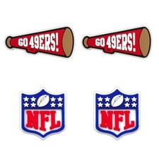 NFL San Francisco 49ers Football Team For Crocs Shoe Charms Jibbitz - 4 pieces