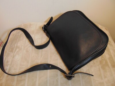 Coach Saddle Glovetanned 55298 Black Leather Shoulder Bag | eBay