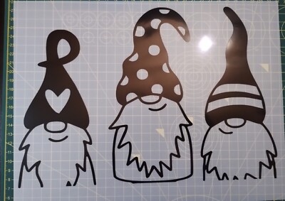 X Große Zwerge Aufkleber Gonk Frohe Weihnachten Fensterdekoration Wand Vinyl Aufkleber