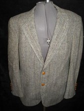VTG MENS 40 HARRIS TWEED WOOL BLAZER SUIT 2 BUTTON JACKET SPORT COAT 4