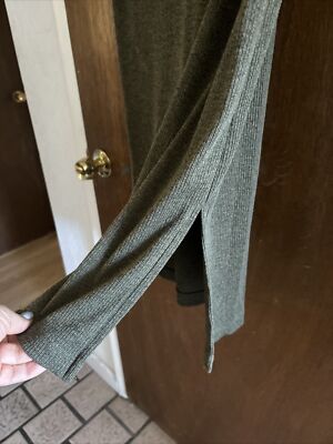 madewell ribbed pocket tee midi dress size xs green short sleeve | eBay