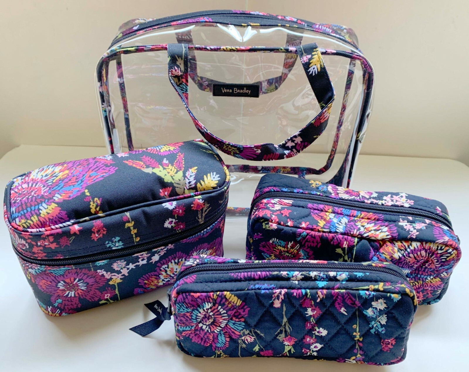 vera bradley 4 piece travel set