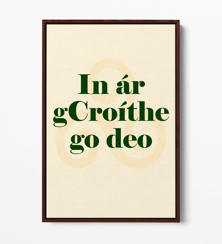 IN ÁR GROÍTHE GO DEO IRISH GAEILGE QUOTE -FLOAT EFFECT FRAMED CANVAS WALL PRINT - Picture 5 of 12