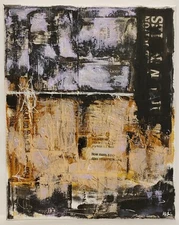 No.469 Original Abstract Modern Minimal Textured Painting/ Canvas By K.A.Davis 