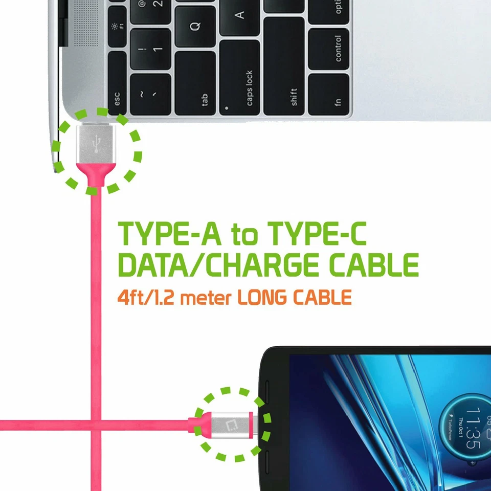 Type C USB Data Sync Charge Cable iPhone 15, Galaxy S24, S23 - Image 4 of 4