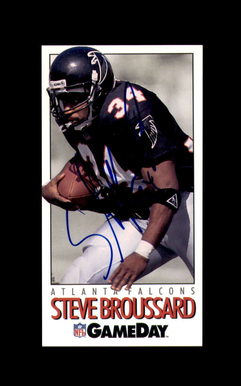 Steve Broussard Signed 1992 NFL GameDay Atlanta Falcons Autograph