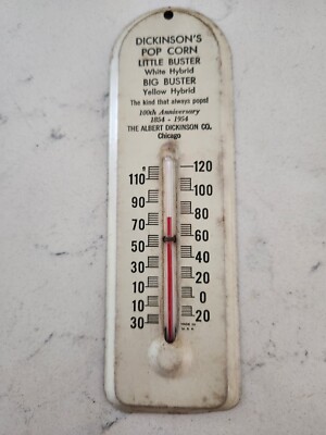 Original Dickinsons Pop Corn little buster advertising thermometer Chicago 