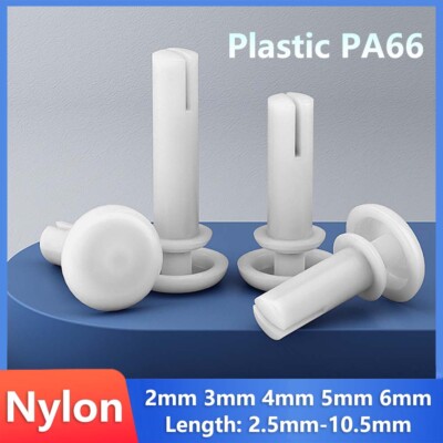 White Plain Nylon Plastic Snap Rivets R2032-R6080 Various Sizes And ...