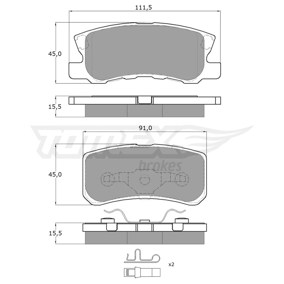 Plaquettes de frein (essieu arrière) pour Jeep Patriot SUV (2007-2017) 1 - Photo 3/4
