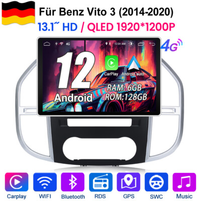 13.1 Carplay Für Benz Vito W447 W639 Android12 Autoradio GPS Navi BT WIFI 6+128G