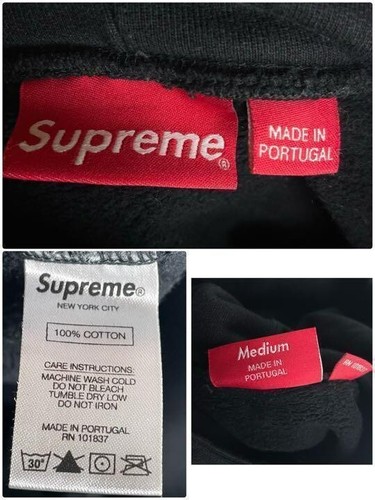 Supreme Love or Hate Hooded Sweatshirt Black size M Used from Japan - Picture 10 of 10