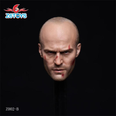 Z6TOYS Z-002B 1/6 Wounded Tough Guy Jason Statham Male Head Sculpt