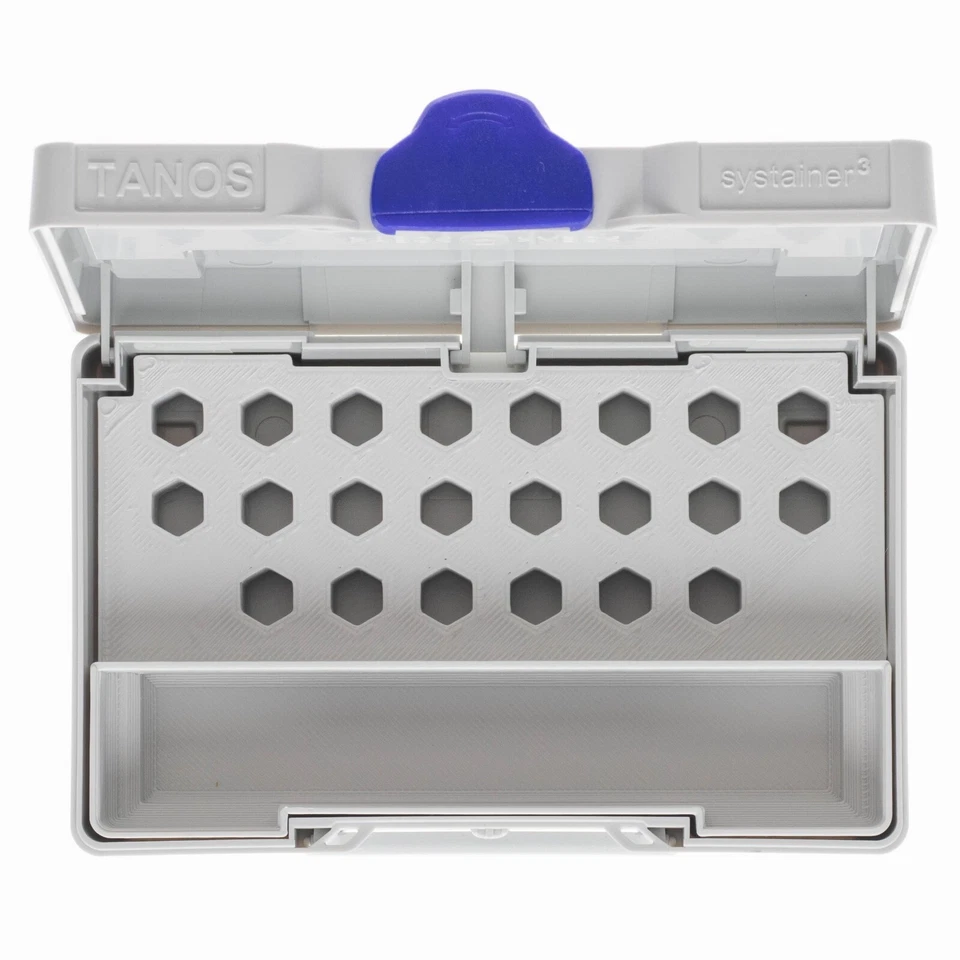 Tanos Micro Systainer 3 SYS SYS3 Micro XXS 33 T-LOC 22 1/4 pulgadas Soporte para brocas Festool Foto 3 de 4