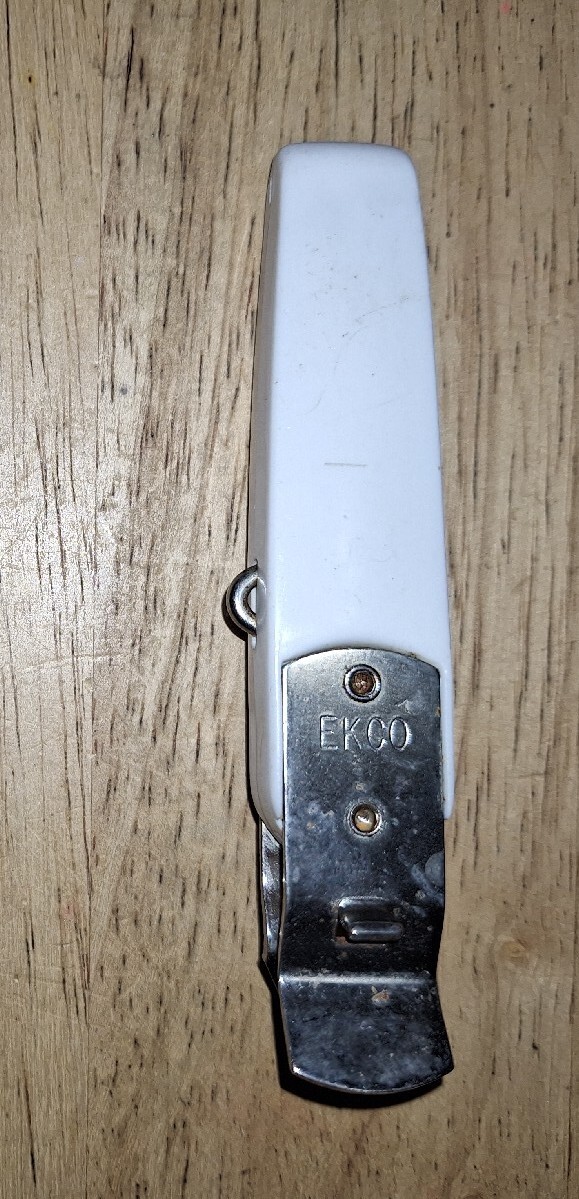 Vintage Ekco USA Bottle/Can Opener W/ Retractable Corkscrew Wine Opener