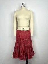 Vtg Christian Dior by John Galliano Red Skirt XL