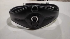 New Handmade Black Leather Jumping Girth 125cm Both Side Elastic Free Shipping..