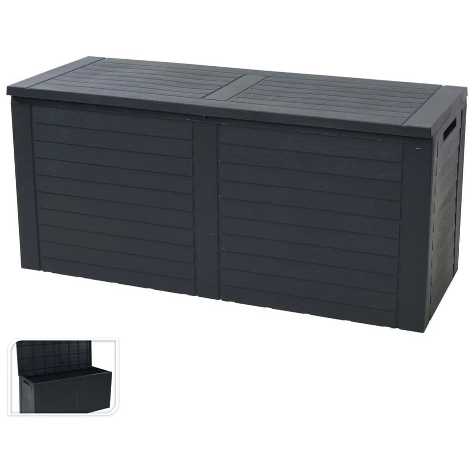 Large Outdoor Storage Box Garden Patio Plastic Chest Lid Container Multibox 240L - Image 4 of 4