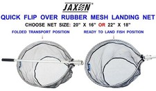 NEW JAXON QUICK FLIP OVER RUBBER MESH LANDING NET FOR TROUT SALMON WADING NET