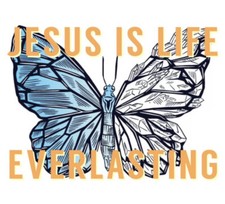 4 Jesus Life Everlasting Sticker Christian Positive Butterfly Decal