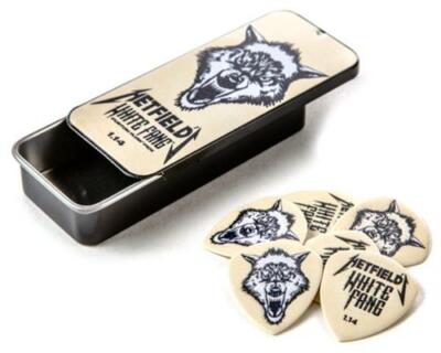 Dunlop Hetfield White Fang - Sammlerbox mit 6x 1,14 mm, Ultex, weiß
