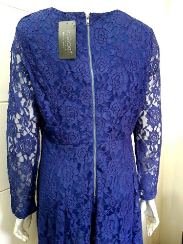 NEW Pussycat London Women's Woven Dress - Royal Blue Size 14 - Picture 6 of 6