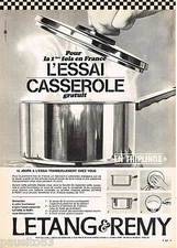 ADVERTISING ADVERTISING 055 1966 LETANG & REMY Trial TRIPLINOX Pan