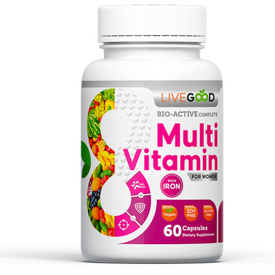 Multi-Vitamin by Livegood (Bio-Active Complete) Methylated 60 caps Womens w/iron