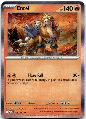 Pokemon Entei Ascended Heroes ASC #025/217 Rare Holo NM $ SALE $