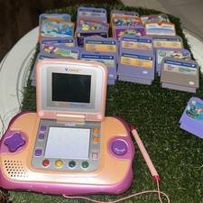 VTech V.Smile Pocket Learning System Console Includes 16 Games -Repair Or Parts